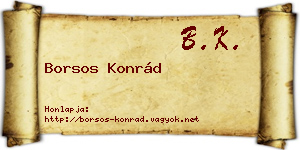 Borsos Konrád névjegykártya